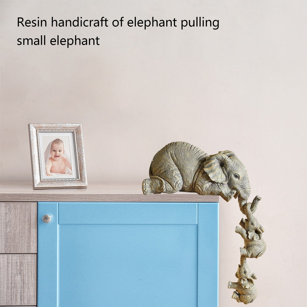 3-piece Hanging Elephant Craft Statues