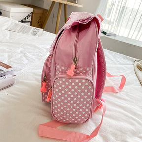 Girl Embroidery Strawberry Backpack