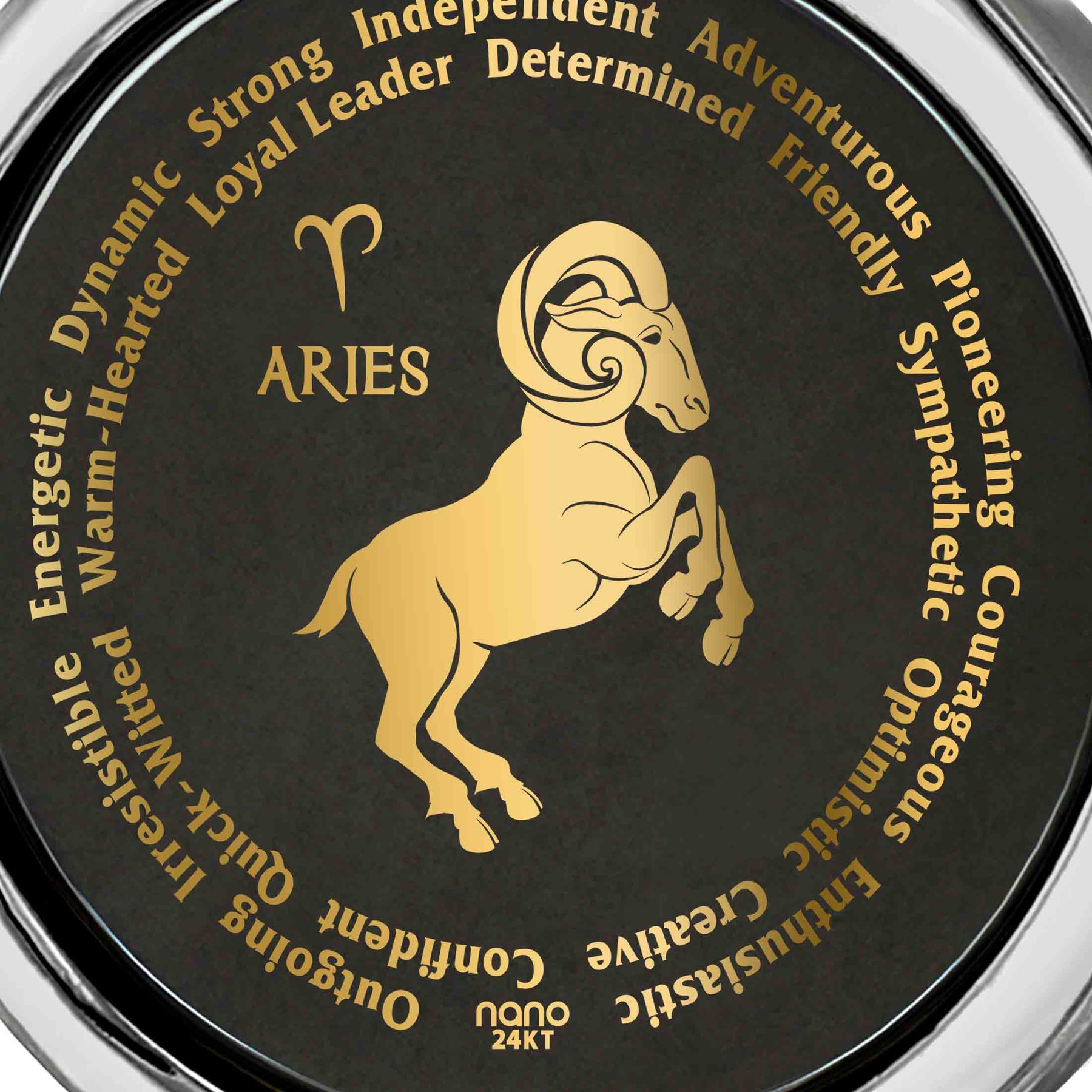 Aries Necklaces for Lovers of the Zodiac 24k Gold Inscribed