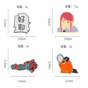 Japan and Hell Mascot Brooches