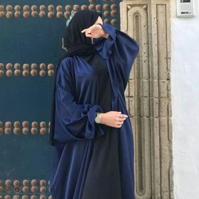 Musulmane Abaya Elegant Satin Dress