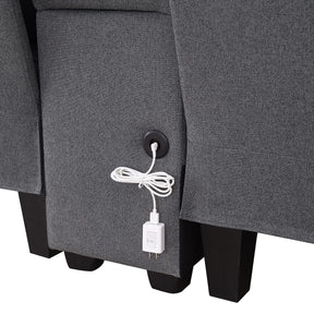 Multifunctional Modular Cushions Upholstered Sectional Sofa Couch W/Storage Consloe,Cupholders, USB Charging Ports and Wired & Wirelessly Charged for Home Office Apartment Living Room Furniture Sets