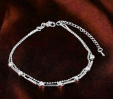 Silver Plated Women's Star Ankle Bracelet