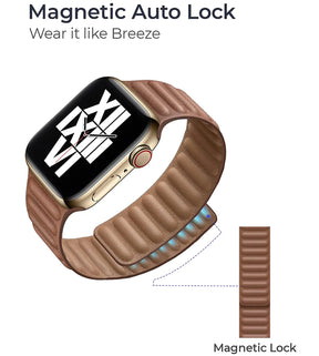 Leather Link Magnetic Loop Bracelet iWatch Series