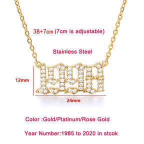 Birth Year Number Necklace