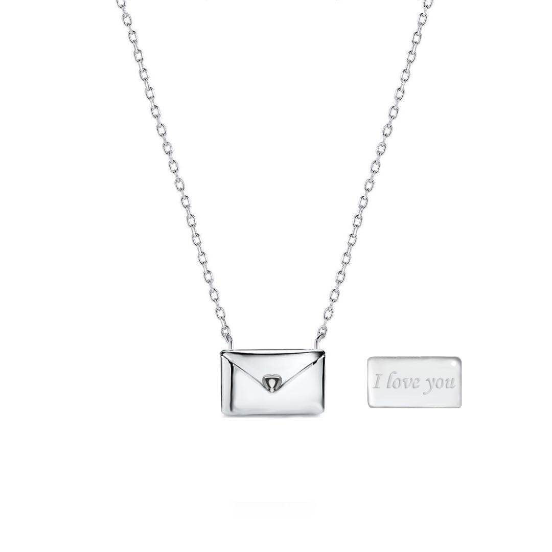 Envelop Love Letter Silver Necklace