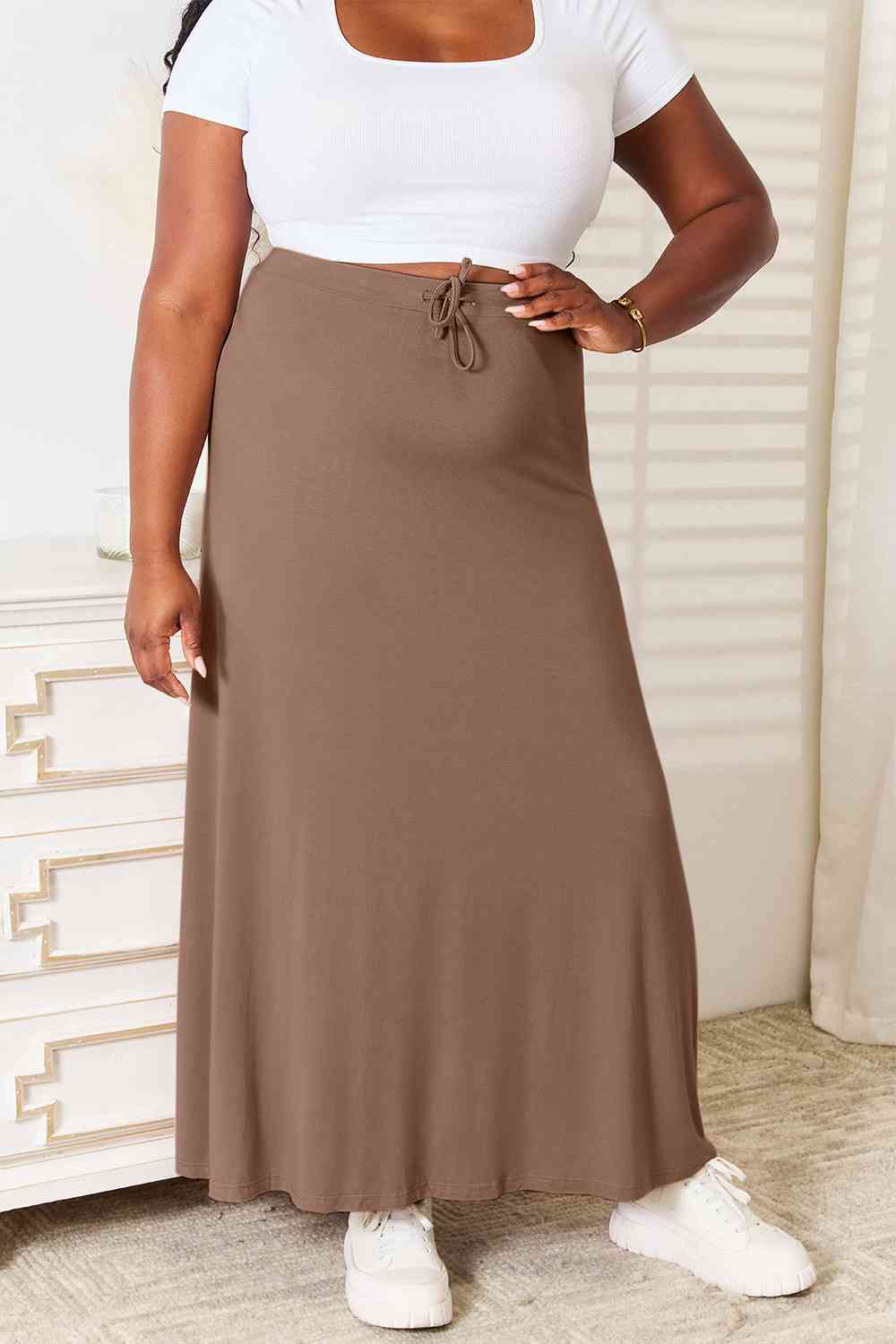 Full Size Soft Maxi Skirt