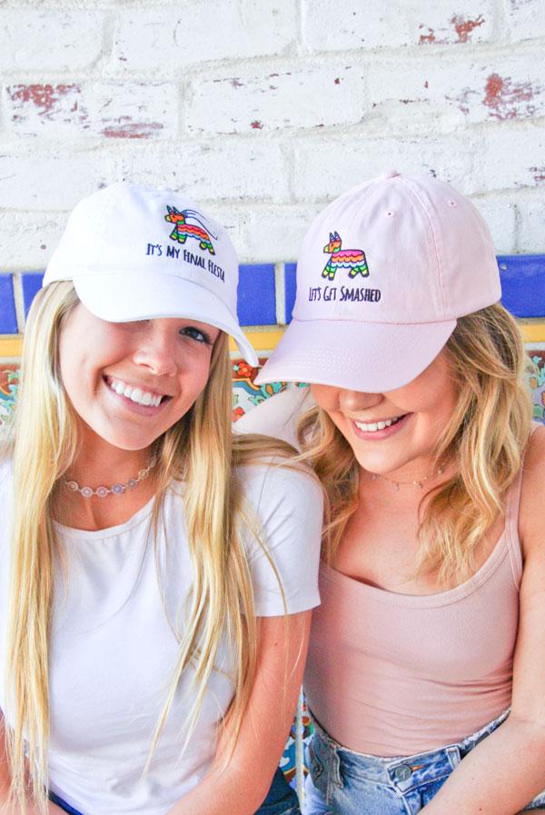 Piñata Embroidered Bachelorette Party Dad + Bucket Hats