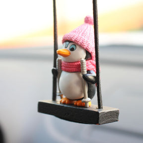 Swing Sled Penguin Car Pendant