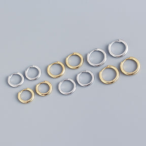 Stainless Steel Minimalist Huggie Hoop Earrings