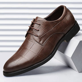 Thick-soled Laced Up Mens Shoes