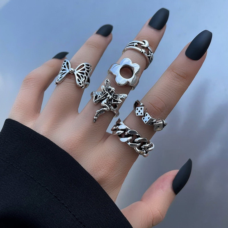 Retro Boho Rings Set