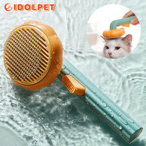 Pumpkin Pet Brush, Self Cleaning Slicker Brush