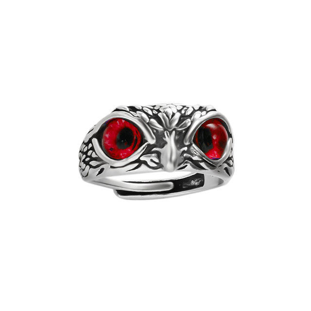 Adjustable  Owl Alloy Ring