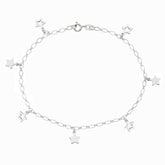 925 Sterling Silver Star Charm Anklet