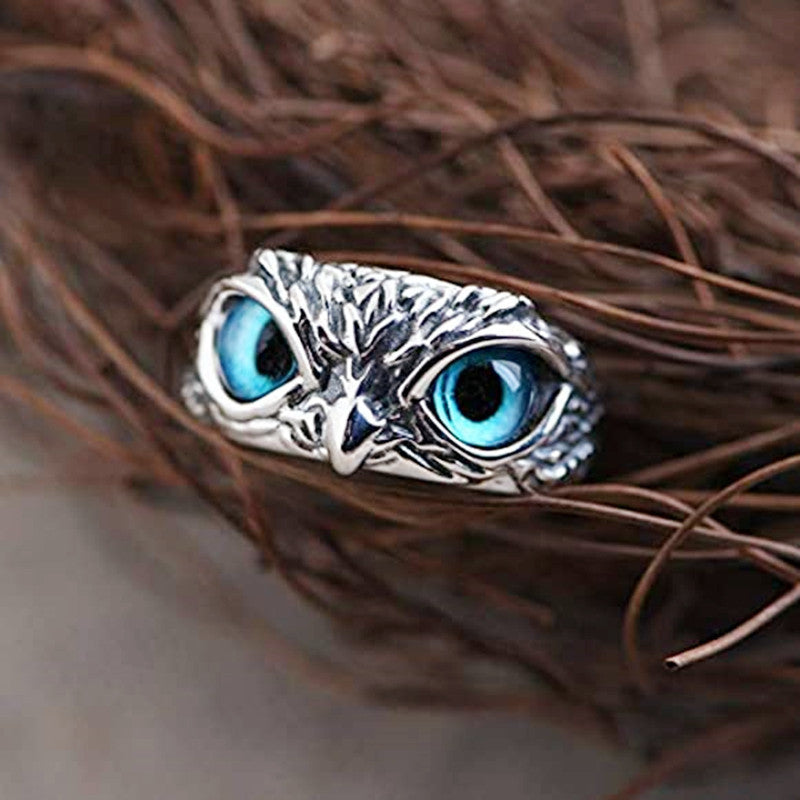 Adjustable  Owl Alloy Ring