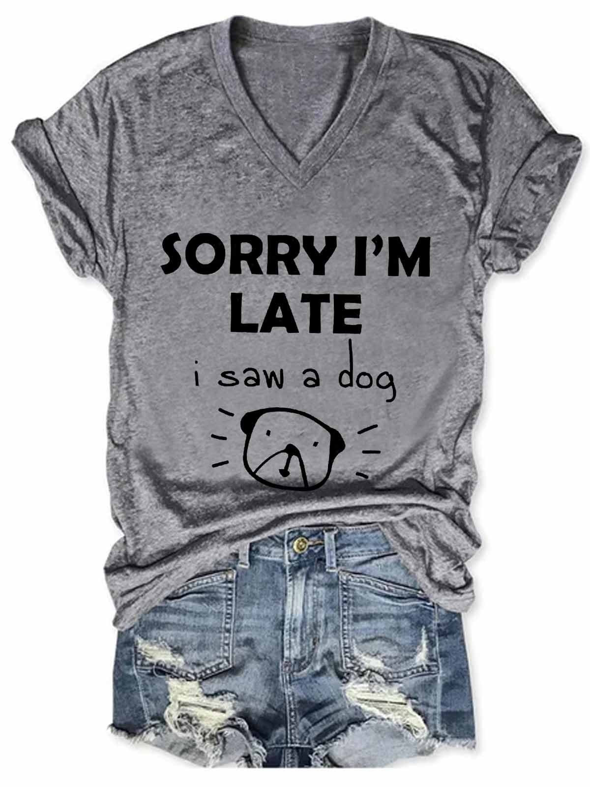 Women's Dog Statement V-Neck Tee