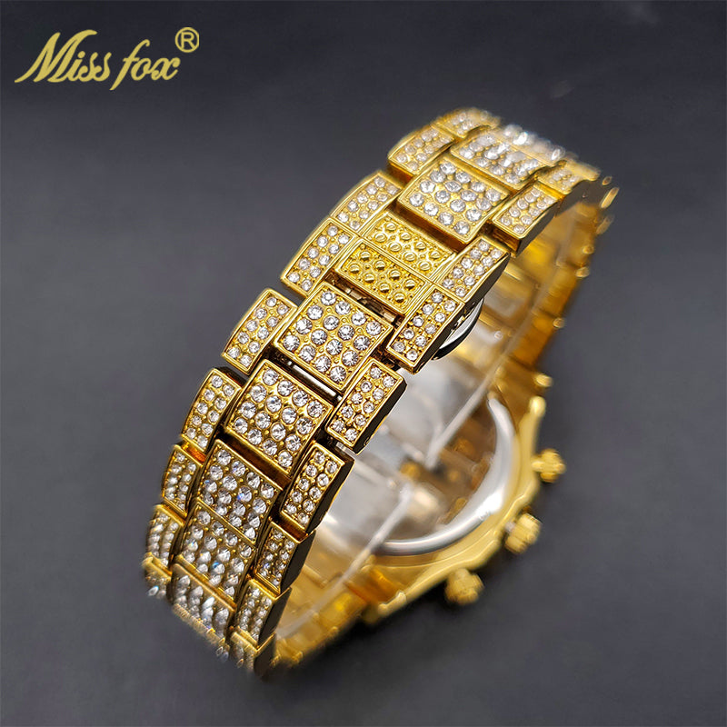 Luxury Gold Waterproof Stainless Steel Watch