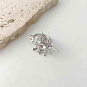 Spider Web Silver Color Ring