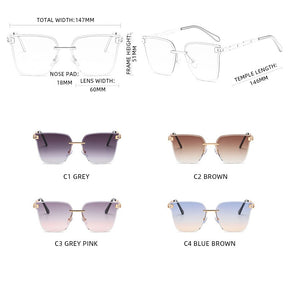 UV400 Cat Eye Sunglasses Frameless