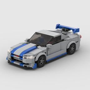 Nissan GTR R34 Sports Car Brick Toy