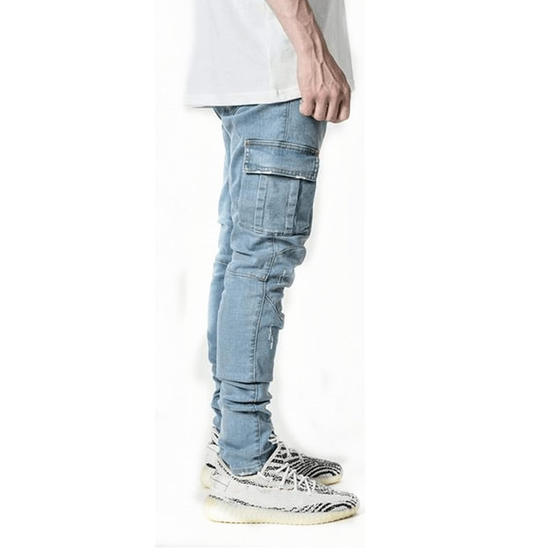 Men's Multi Pocket Cargo Jeans