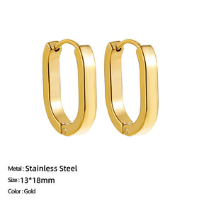 Classic Stainless Steel Ear Buckle for Women