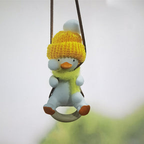 Cool Knit Cap Duck Car Pendant