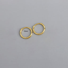 Stainless Steel Minimalist Huggie Hoop Earrings