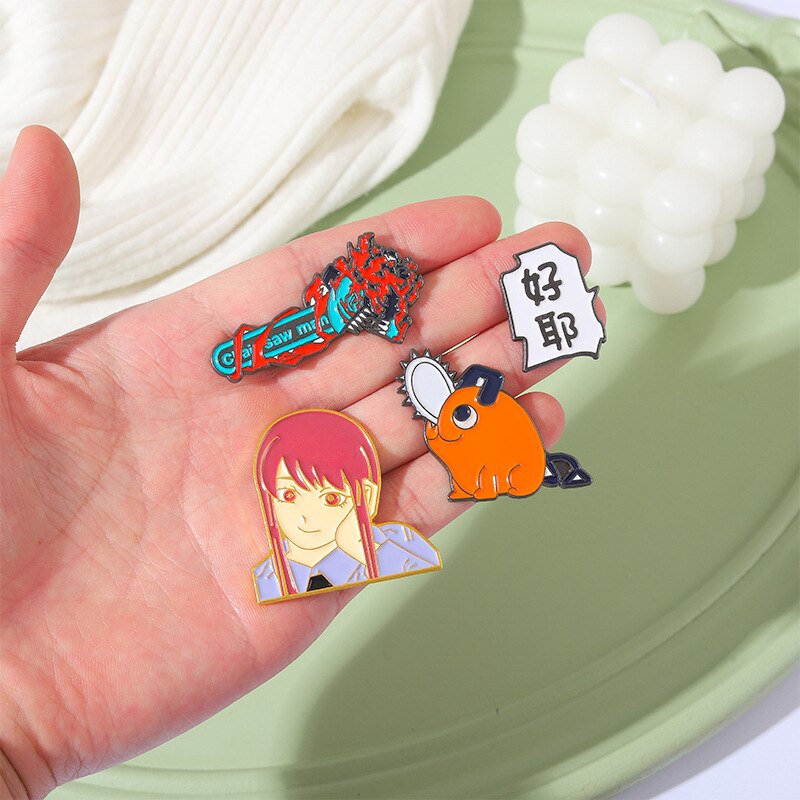 Japan and Hell Mascot Brooches