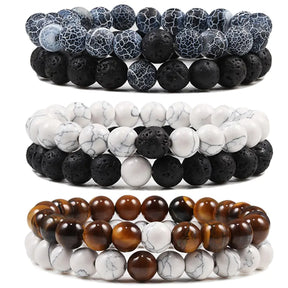 Tiger Eye Beaded Couples Bracelets