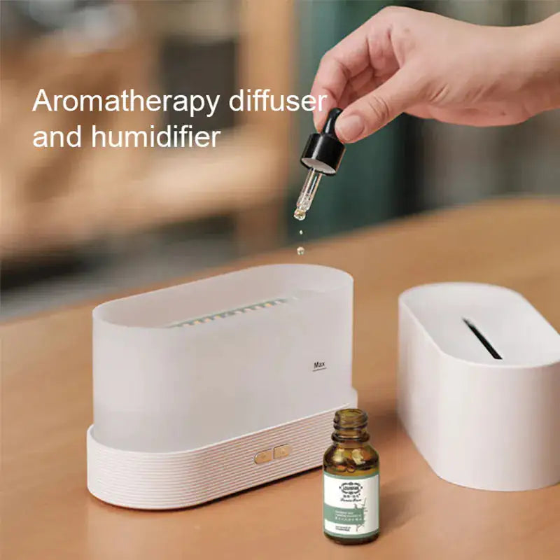 Aroma Diffuser Air Humidifier Ultrasonic Essential Oil Flame Lamp